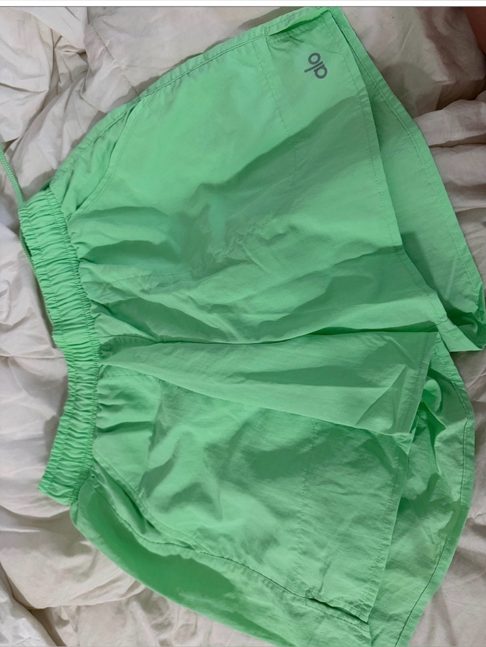 ALO Yoga Mint Green Drawstring Athletic Shorts
